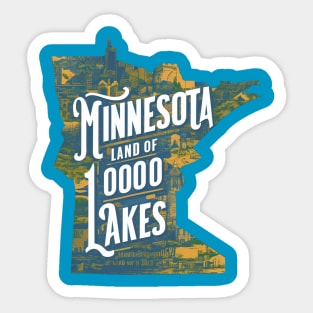 Minnesota Land of 10,000 Lakes Sticker